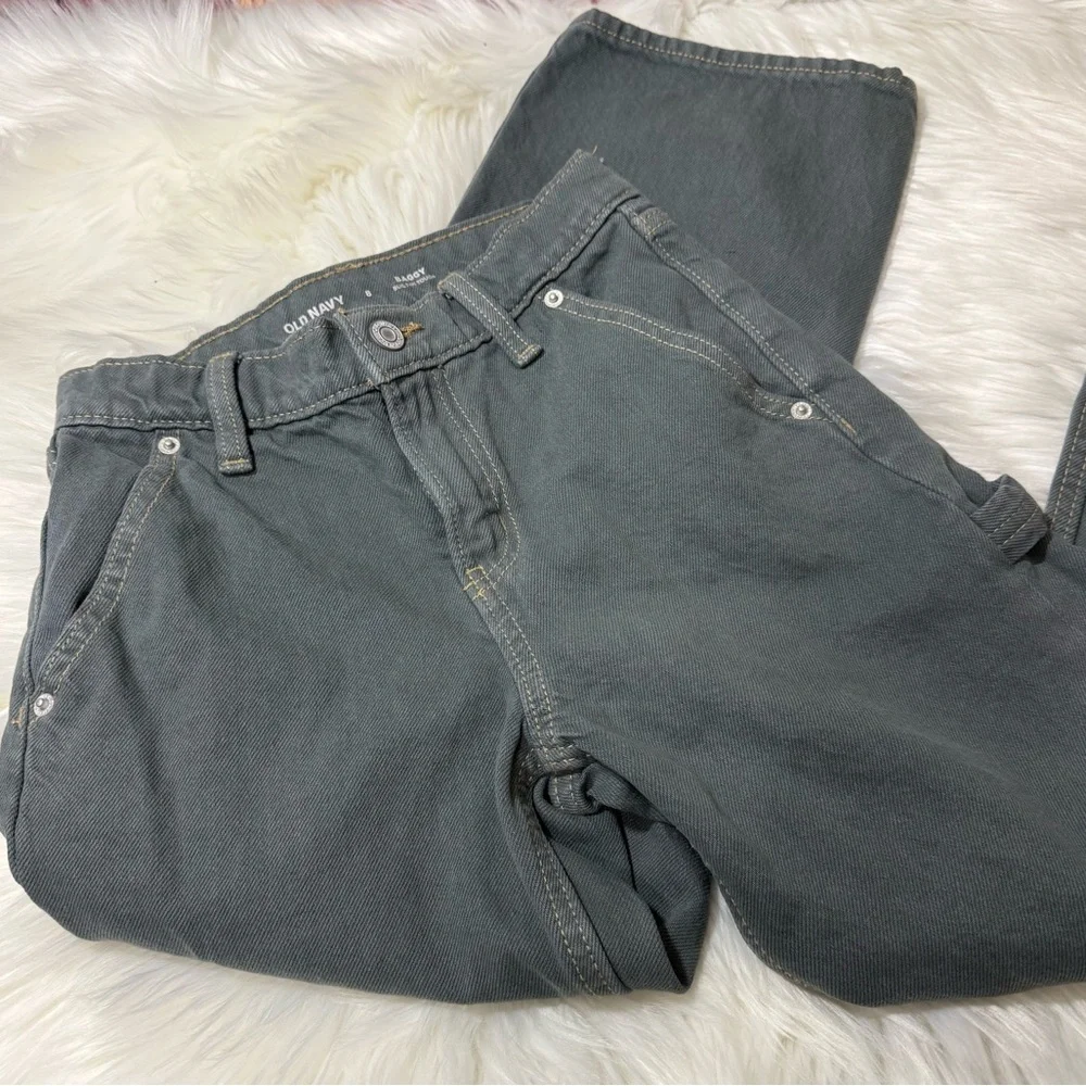Old Navy Gray Baggy Jeans - Boys Size 8